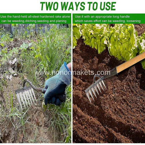 Carbon Steel Garden Hand Rake Farm Tool